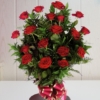 Ramo funerario 18 rosas para tanatorio con envio urgente
